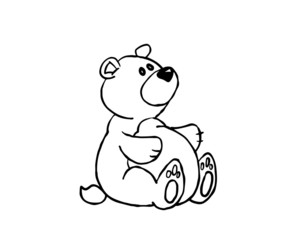 vector cartoon teddy bear