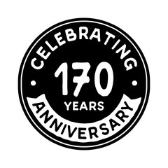 170 years anniversary logo template. Vector and illustration.