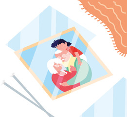 happy grandparents day flat design