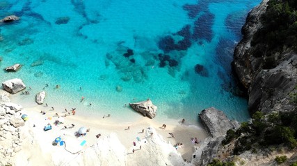 Vue aérienne de Cala Goloritze, Sardaigne, Italie