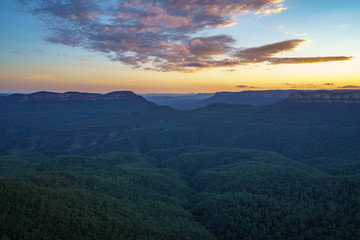 sunset at three sisters lookout, blue mountains, australia 50