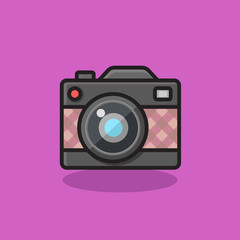 camera icon with flat design concept