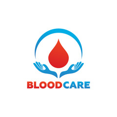 Blood Care Logo Template Design Vector, Emblem, Design Concept, Creative Symbol, Icon