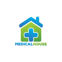 Medical House Logo Template Design Vector, Emblem, Design Concept, Creative Symbol, Icon