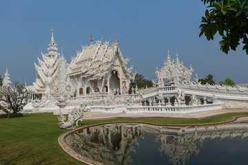 Fototapeta premium Chiang Rai,Thailand - the unique Buddhism Temple's building in Chiang Mai,Thailand named 