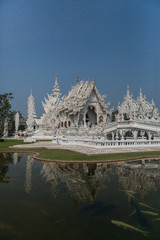 Obraz premium Chiang Rai,Thailand - the unique Buddhism Temple's building in Chiang Mai,Thailand named 