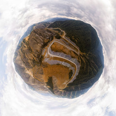 The landscape of the high point of the mountain is over two thousand kilometers above the ground...