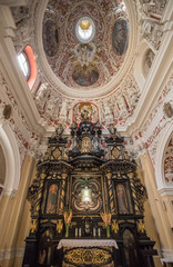 Obraz premium Poznan, Poland - one of the main cities of the country, Poznan presents a wonderful rainassance Old Town. Here in particular the Poznan Fara, the finest example of Baroque architecture in Poland