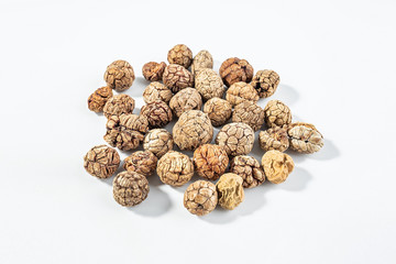 Chinese food commonly used spicy cooking seasoning spices, dried cardamom on white background