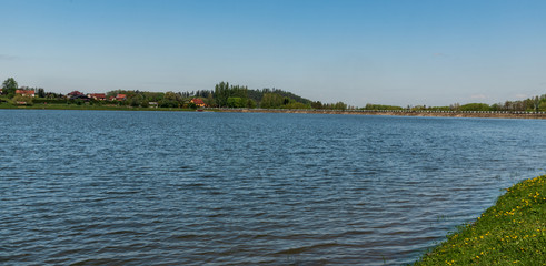 Olesna water reservoir near Frydek-Mistek city in Czech republic