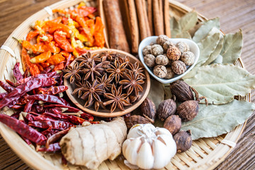 A spicy Chinese cooking spice used in a Chinese dish