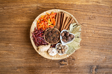 A spicy Chinese cooking spice used in a Chinese dish