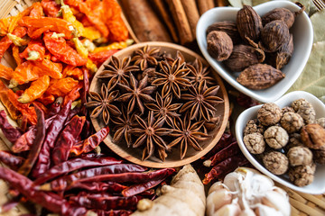A spicy Chinese cooking spice used in a Chinese dish