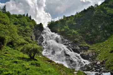 Balea waterfall from Fagaras mountains