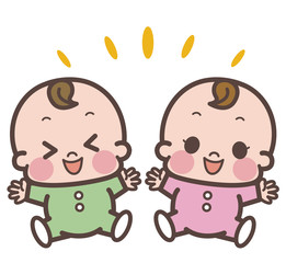 赤ちゃん　双子　友達