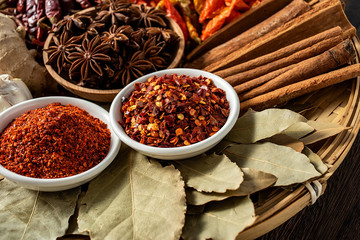 A spicy Chinese cooking spice used in a Chinese dish
