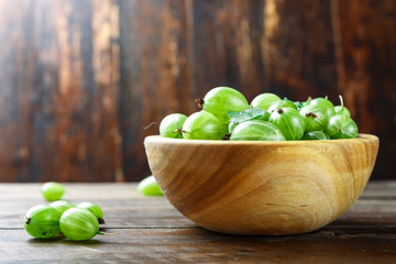 ripe gooseberries in a plate