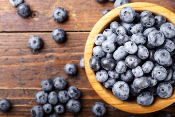 ripe blueberry crop