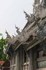 Wat Sri Suphan Temple, known as the Silver Temple, in Chiang Mai. Was built and decorated by silver handicraftsmen in 12 years.