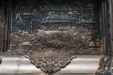 Wat Sri Suphan Temple, known as the Silver Temple, in Chiang Mai. Was built and decorated by silver handicraftsmen in 12 years.