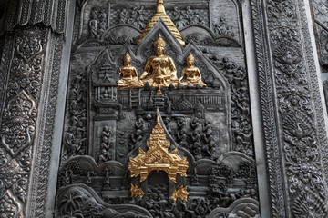 Wat Sri Suphan Temple, known as the Silver Temple, in Chiang Mai. Was built and decorated by silver handicraftsmen in 12 years.