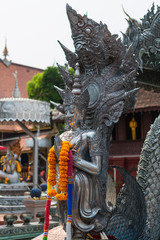 Wat Sri Suphan Temple, known as the Silver Temple, in Chiang Mai. Was built and decorated by silver handicraftsmen in 12 years.