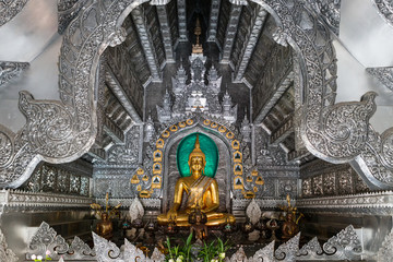Wat Sri Suphan Temple, known as the Silver Temple, in Chiang Mai. Was built and decorated by silver handicraftsmen in 12 years.