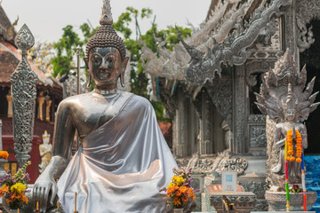 Wat Sri Suphan Temple, known as the Silver Temple, in Chiang Mai. Was built and decorated by silver...