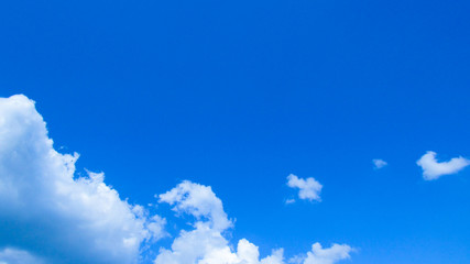 Fototapeta na wymiar blue sky and white clouds. clouds against blue sky background. warm weather. spring has come. blue sky background. nature. summer day