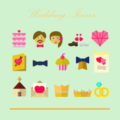 Wedding Icons vector