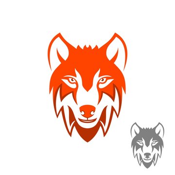 wolf mascot logo vector