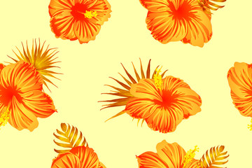 Orange exotic pattern.