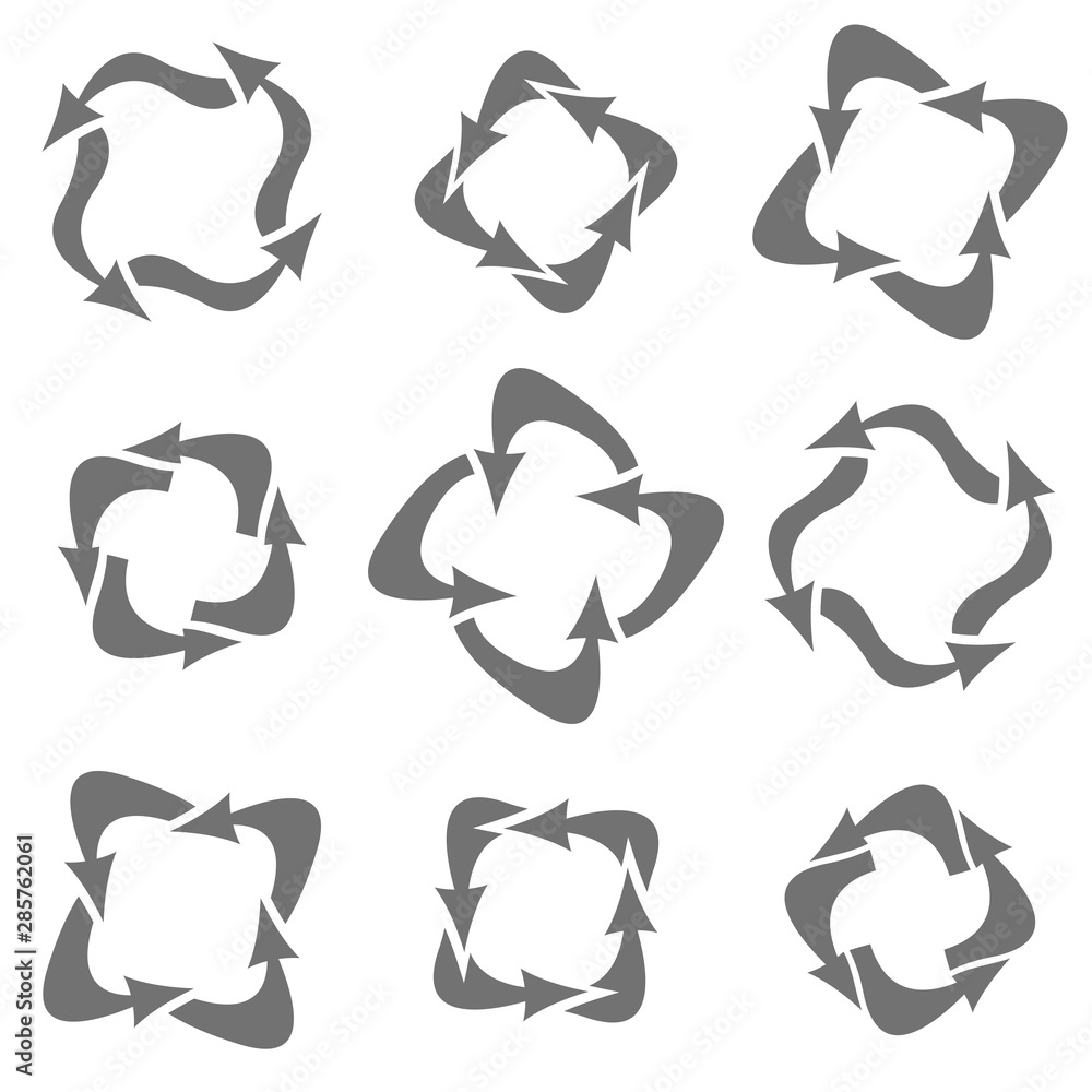 Aufkleber concept arrows for web design and mobile apps. interface. abstract arrow icon. set of vector flat ar