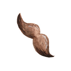 Hand drawn watercolor oktoberfest set, mugs, barrel and glasses of beer, sausages, wurst, wheat and pretzels, hand drawn illustration