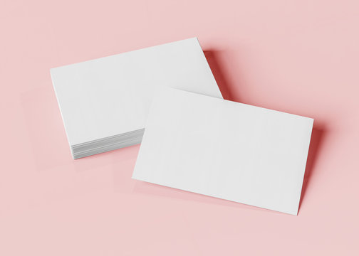 Business card mockup isolated 3d rendering