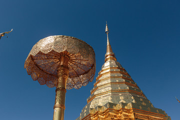 Wat Phra That Doi Suthep, the temple in Chiang Mai, Popular historical temple in Thailand.