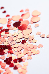 heart confetti background