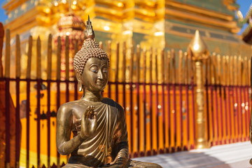 Wat Phra That Doi Suthep, the temple in Chiang Mai, Popular historical temple in Thailand.