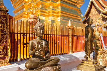 Wat Phra That Doi Suthep, the temple in Chiang Mai, Popular historical temple in Thailand.