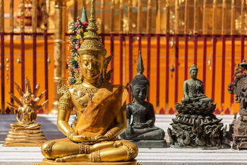Wat Phra That Doi Suthep, the temple in Chiang Mai, Popular historical temple in Thailand.