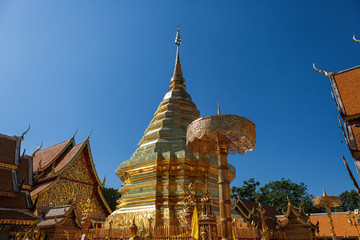 Wat Phra That Doi Suthep, the temple in Chiang Mai, Popular historical temple in Thailand.