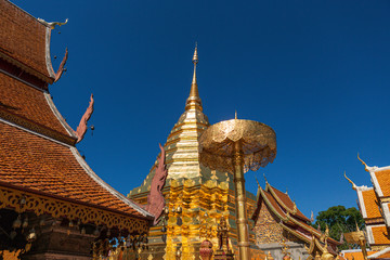 Wat Phra That Doi Suthep, the temple in Chiang Mai, Popular historical temple in Thailand.