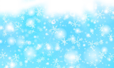 Falling snow background. Vector illustration
