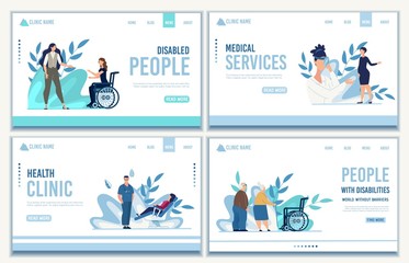 Landing Page Set of Medical Services for People