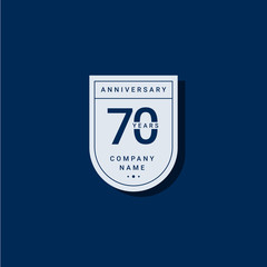 70 Years Anniversary Celebration Your Company Vector Template Design Illustration