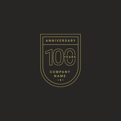 Fototapeta premium 100 Years Anniversary Celebration Your Company Vector Template Design Illustration