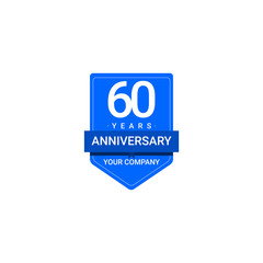 60 Years Anniversary Celebration Your Company Vector Template Design Illustration