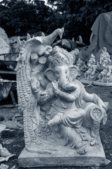 Fototapeta na wymiar Lord Ganesha Statue, ganapati bappa, Ganesh chaturthi in Delhi India