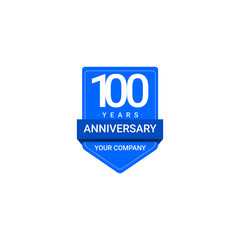 100 Years Anniversary Celebration Your Company Vector Template Design Illustration