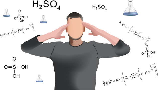 ragazzo preoccupato e pensieroso in difficolt&agrave; con le formule